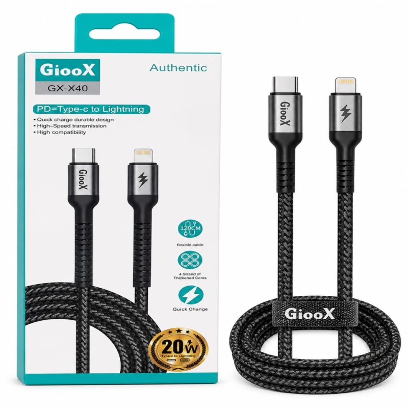 GiooX GX-X40 20W PD Type-C to Lightning Fast Charging Cable