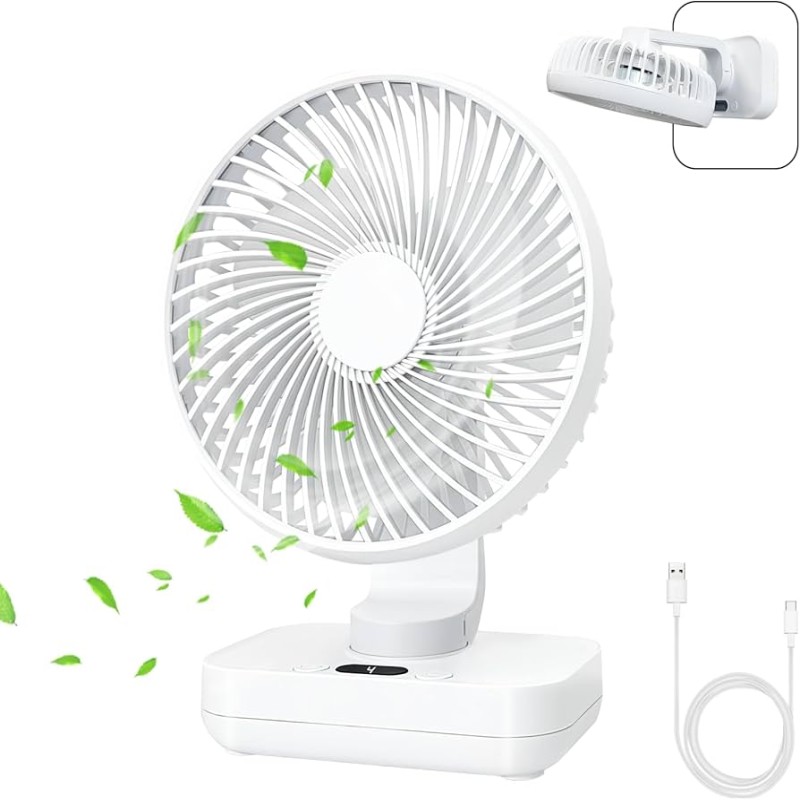 IWIN Rechargeable Desktop Fan 8 Inch IW8008